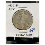 1917-D Obverse Mint Mark Half Dollar