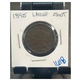 1845 United States Large Cent Coin