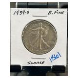 1939-S Walking Liberty Half Dollar in Extra Fine