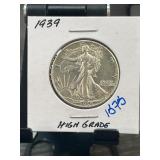 1939 Walking Liberty Half Dollar Coin