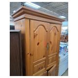 Solid Wood Armoire With Paneled Doors