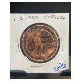 Golden State Mint .999 Copper Round
