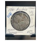 1780 Austria Maria Theresa Silver Thaler