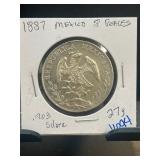 1887 Mexico 8 Reales Coin in Holder