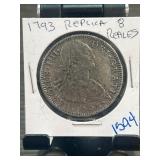 1793 Replica 8 Reales Coin