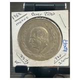 1952 Mexican Cinco Pesos Coin