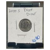 2000-S Proof Roosevelt Dime in Holder
