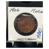 1906 Indian Head Cent in Full Liberty