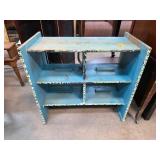 Painted Wooden Shelf Unit with Compartments