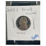 2003-S Jefferson Proof Nickel in Holder