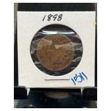 1898 Indian Head One-Cent Coin