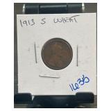1913-S Lincoln Wheat Cent in Holder