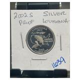 2002 S Louisiana Silver Proof Quarter