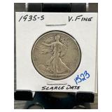 1935-S Walking Liberty Half Dollar