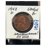1942-D Lincoln Wheat Cent in CH UNC Condition