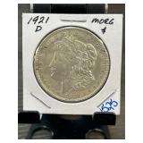 1921 D Morgan Silver Dollar Coin