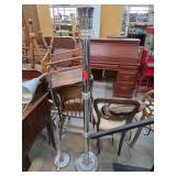 2pc Silver-Tone Floor Lamp Set