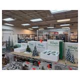 Village Snowy Evergreen Trees