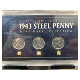 1943 Steel Penny Mint Mark Collection
