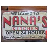 Decorative Nanas Kitchen Metal Sign