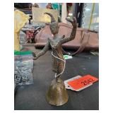 Bronze Deity Figurine with Bell Base