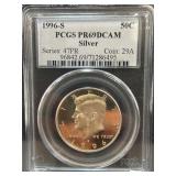 1996-S Kennedy Half Dollar PCGS PR69DCAM