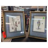 Framed Military Costume Prints