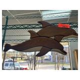 Wooden Dolphin Wall Art Signed by Jimmy Ireland