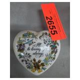 Franklin Porcelain Heart-Shaped Music Box