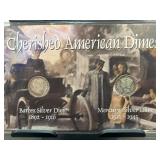 2pc Barber & Mercury Silver Dimes Set