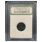 1943 Lincoln Steel Cent in INB Holder