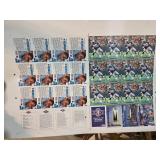 NFL Player Card Uncut Sheet with Super Bowl Artwor