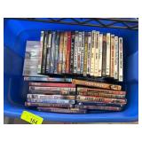 Genre DVDs in Plastic Bin