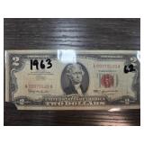 1963 United States $2 Red Seal Note