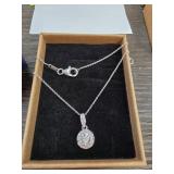925 Diamond Illusion Necklace in Box