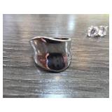 Sterling Silver Sz 8 Ring With Organic Design