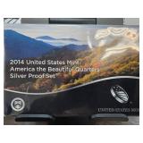 2014 US Mint Silver Proof Quarter Set