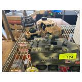 Three Military-Themed Toy Vehicles