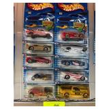 10 Mattel Hot Wheels Cars in Packaging