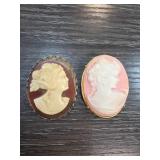 Oval Cameo Brooch Pins