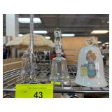 Three Decorative Glass and Porcelain Bells