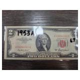 1953A Two-Dollar U.S. Note with Red Seal