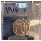 1916-D Buffalo Nickel in Protective Case