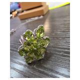 Sterling Silver Peridot Ring, Size 6