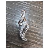 White Sapphire Sterling Pendant