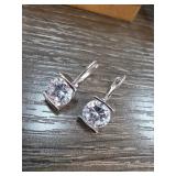 Sterling Silver White Sapphire Earrings