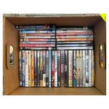 DVD Movie Collection in Cardboard Box