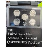 2011 United States Mint Silver Proof Quarters Set