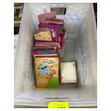 Greeting Cards in Storage Bin