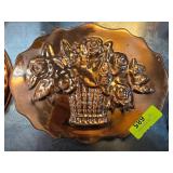 Decorative Copper Mold with Floral Design